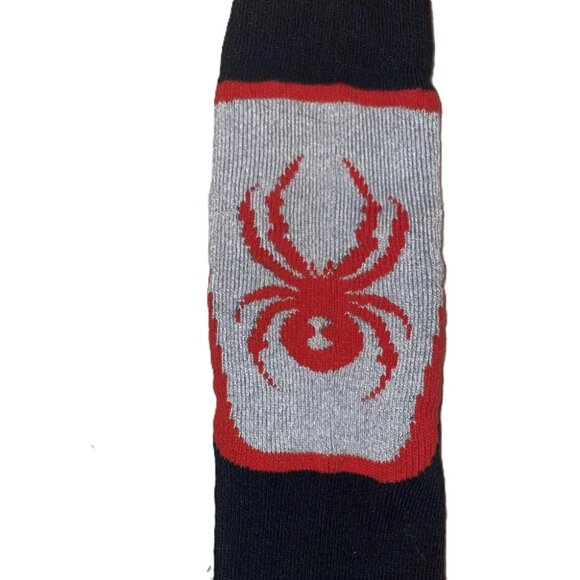 Spyder Wool Blend Ski Socks – Unisex, Size 4-10, Black/Red/Gray, Warm Winter Spo - Picture 2 of 6